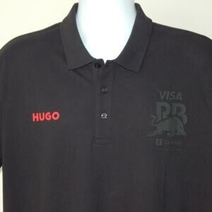 NWT HUGO BOSS x Running Bulls Formula One Team Pique Polo Shirt Black Men’s XL